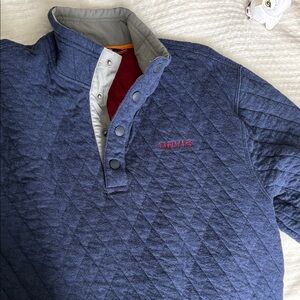 Orvis Navy Quilted Pullover